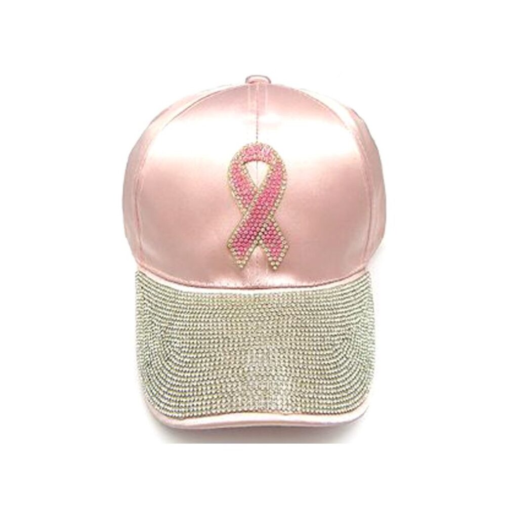 Breast Cancer Awareness Cap Satin Hat